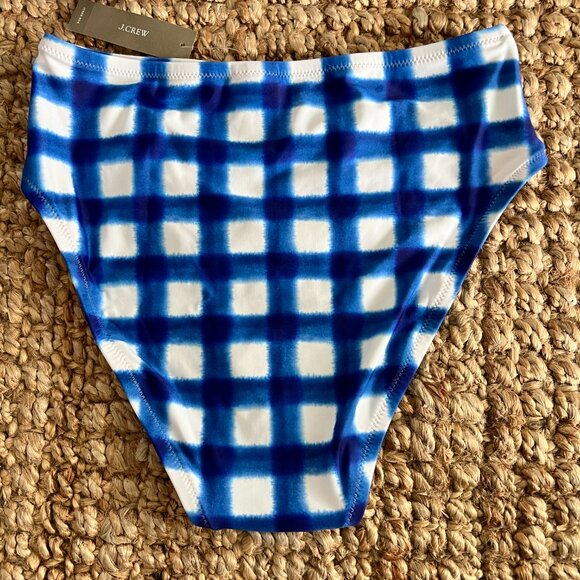 J CREW French bikini top and matching bottom in gingham NWT - Picture 8 of 12